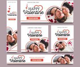Valentines day sale card vector kit 03