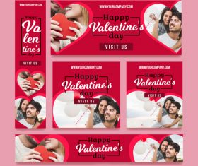 Valentines day sale card vector kit 05