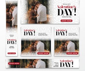 Valentines day sale card vector kit 14