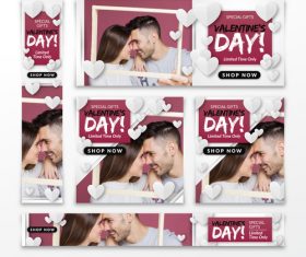 Valentines day sale card vector kit 22