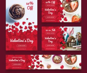 Valentines day sale card vector kit 16