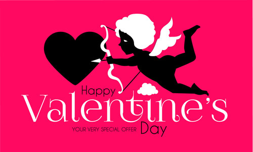 Valentines day special offer background vector
