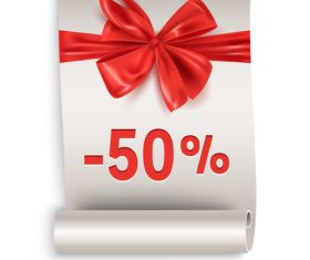 Valentines day tag wiht bows vectors