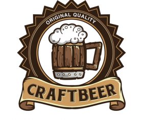 Vector brewery emblem on bottle cap vector