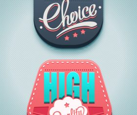 Vintage business badges vectors
