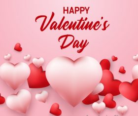 White with red air heart and valentines day backgorunds vector 04