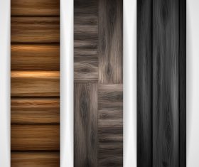 Wood parquet banners design vector 05