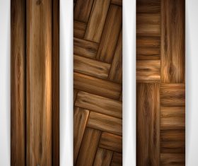 Wood parquet banners design vector 06