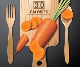 carrot calories vector