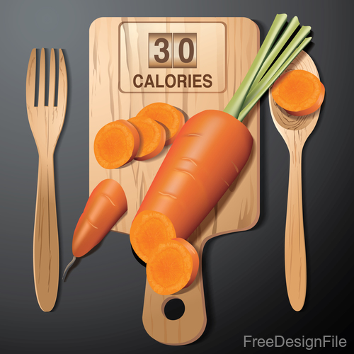 carrot calories vector