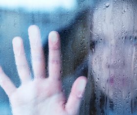 girl at the window Stock Photo 02