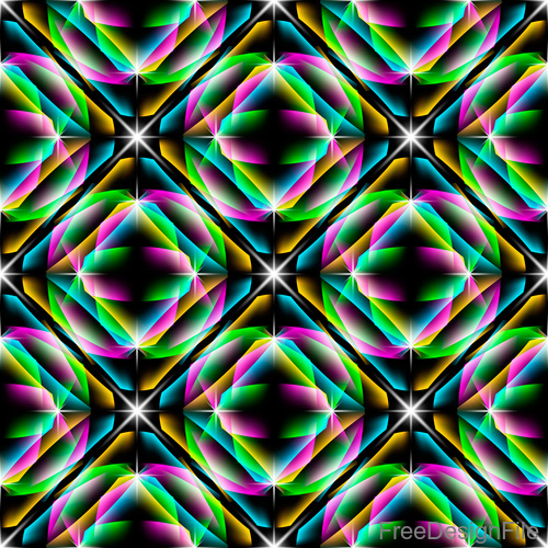 kaleidoscope beautiful pattern vectors 02