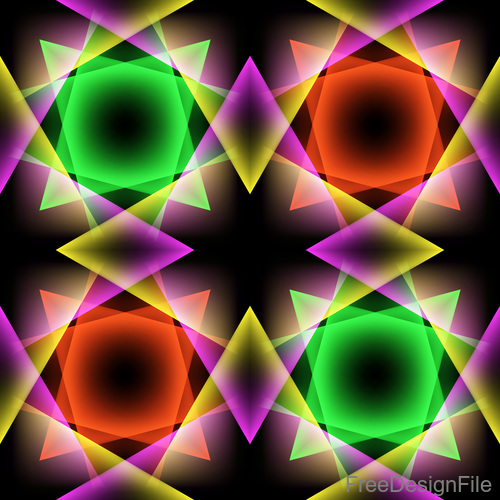 kaleidoscope beautiful pattern vectors 04
