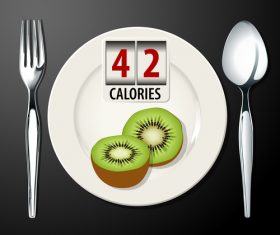 kiwi calories vector
