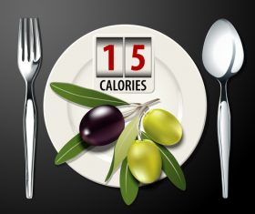 olive calolies vector