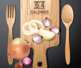 onions calolies vector