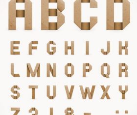 parchment alphabet font vector