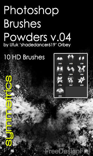 10 Kind Powder HD Photoshop Brushes