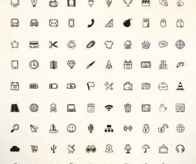 100 Kind Hand Drawn Doodle Icons