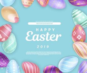 2019 easter background design vector