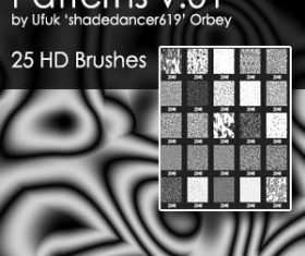 25 Kind pattern Photoshop Brushes