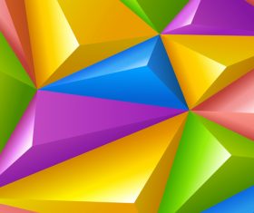 3D colors polygon shape background vector 01