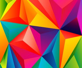 3D colors polygon shape background vector 03