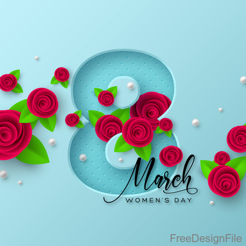8 march women day card vectors 01