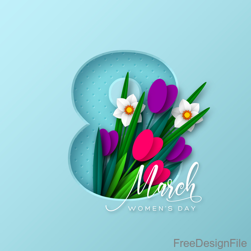 8 march women day card vectors 02