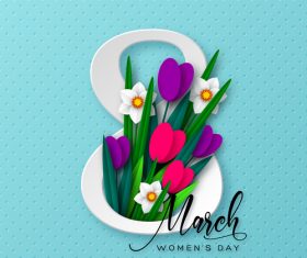 8 march women day card vectors 03