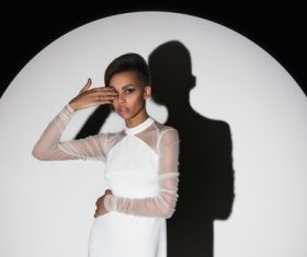 African-American girl posing Stock Photo 04