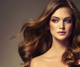 Beautiful woman face makeup artist applies eyeshadow Stock Photo 06