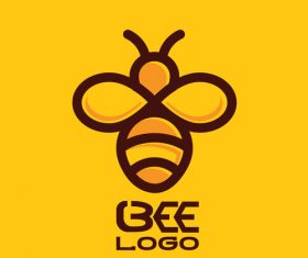 Bee logos creative design vectors 01