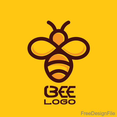 Bee logos creative design vectors 01