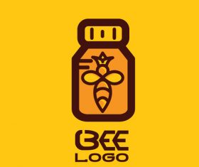 Bee logos creative design vectors 03