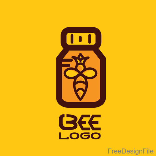 Bee logos creative design vectors 03