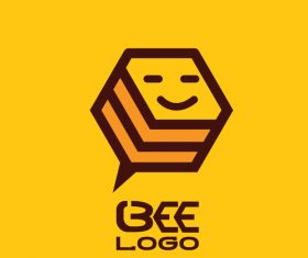 Bee logos creative design vectors 04
