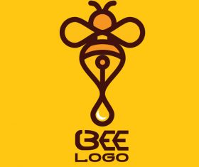 Bee logos creative design vectors 06