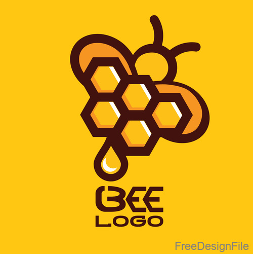 Bee logos creative design vectors 07