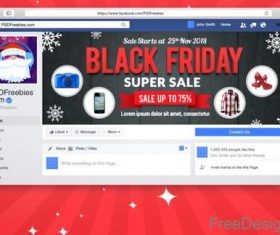 Black Friday Sale Facebook Cover PSD Template