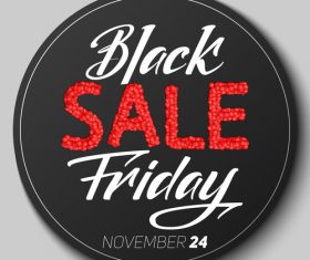 Black Friday sale badge vector