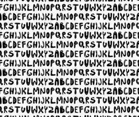Black alphabet seamless pattern vector 01