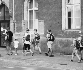 Black and white street photography Stock Photo 03