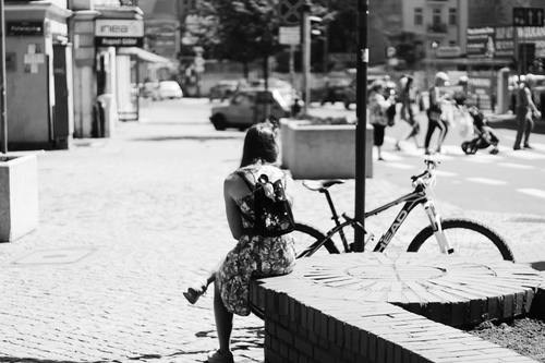 Black and white street photography Stock Photo 05