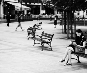 Black and white street photography Stock Photo 06