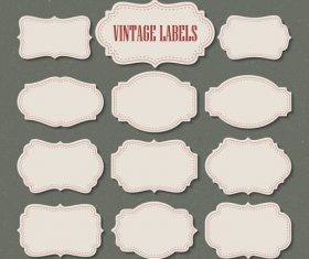 Blank vintage labels vectors set