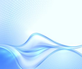 Blue wave with honeycomb background vector 01