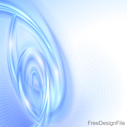 Blue wave with honeycomb background vector 03