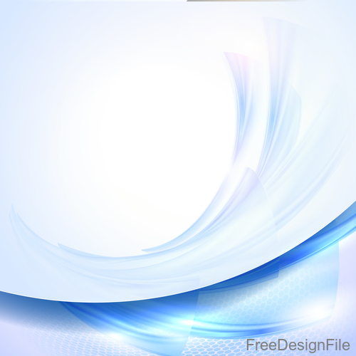 Blue wave with honeycomb background vector 08 free download