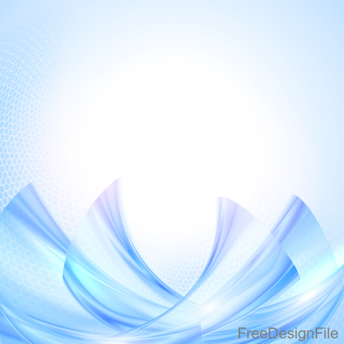 Blue wave with honeycomb background vector 09